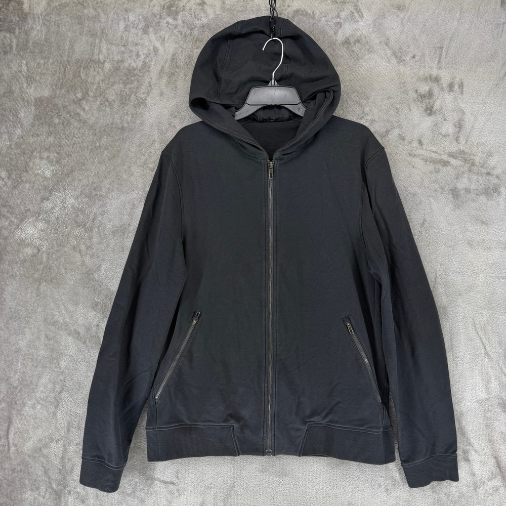 Lululemon Mens City Sweat Full Zip Hoodie Black M1933S Large Activewear Jacket
